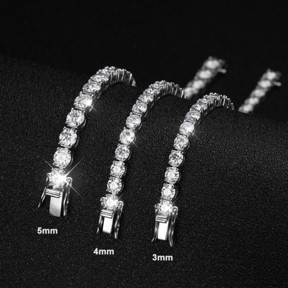 Sterling silver diamond tennis bracelet - Picture 6 of 7